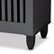 Baxton Studio Fernanda Dark Gray 3-Door Wooden Entryway Shoe Storage Wide Cabinet 152-9166 - alternate 9